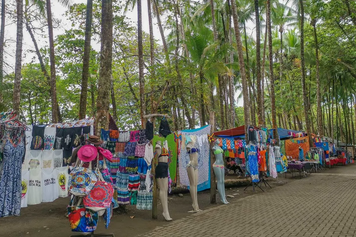 Beach market in Dominical