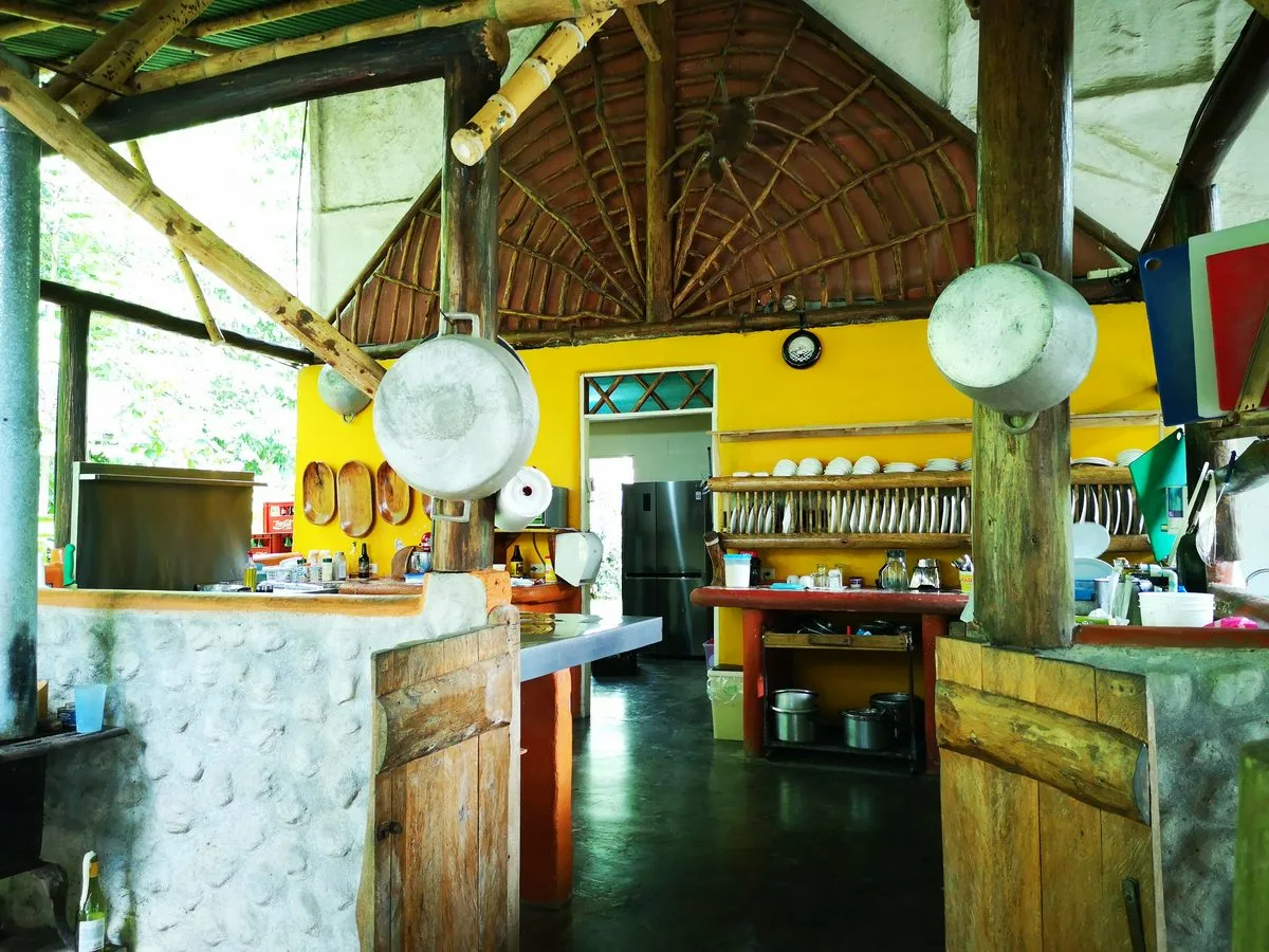 Danta Corcovado Lodge kitchen area in Puerto Jimenez