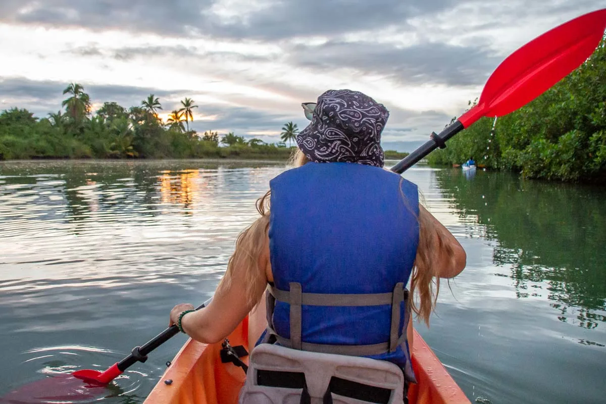 Kayaking through mangroves