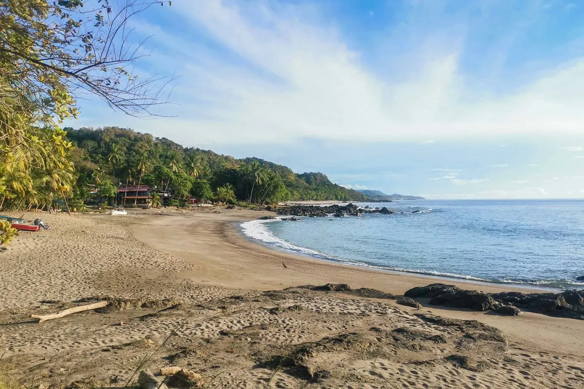 Montezuma Beach, Costa Rica in the afternoon