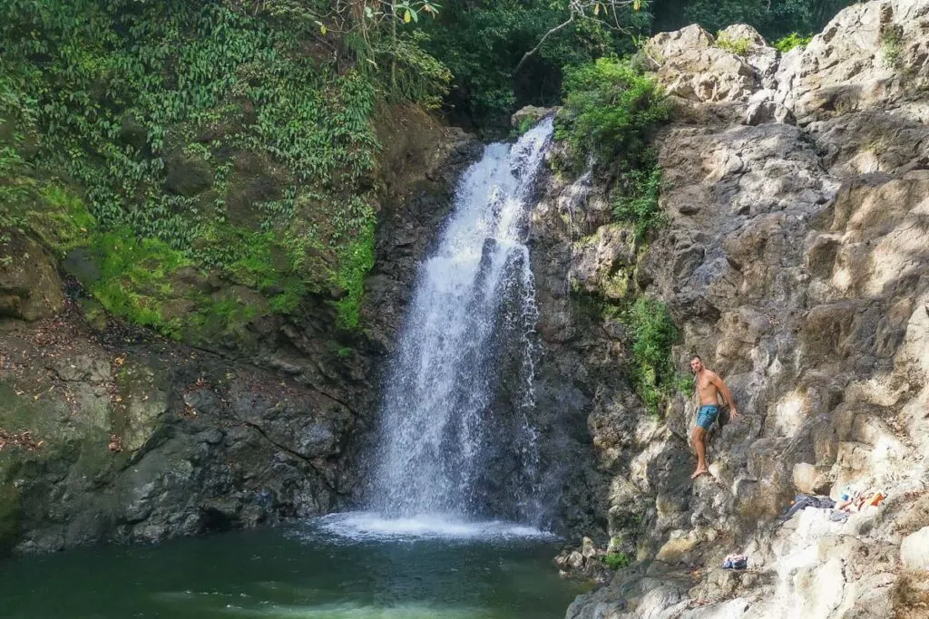 Exploring the second waterfall at Montezuma Waterfall! 