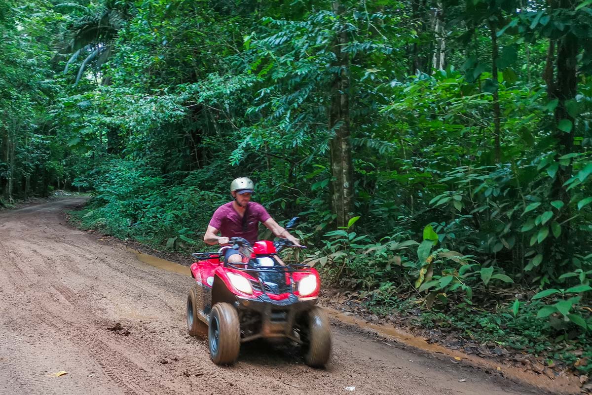 Riding an ATV in Tamarindo, Costa Rica
