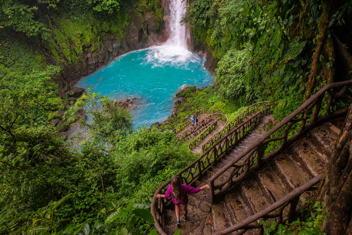 Rio Celeste Waterfall, Costa Rica in Tenorio Volcano National Park