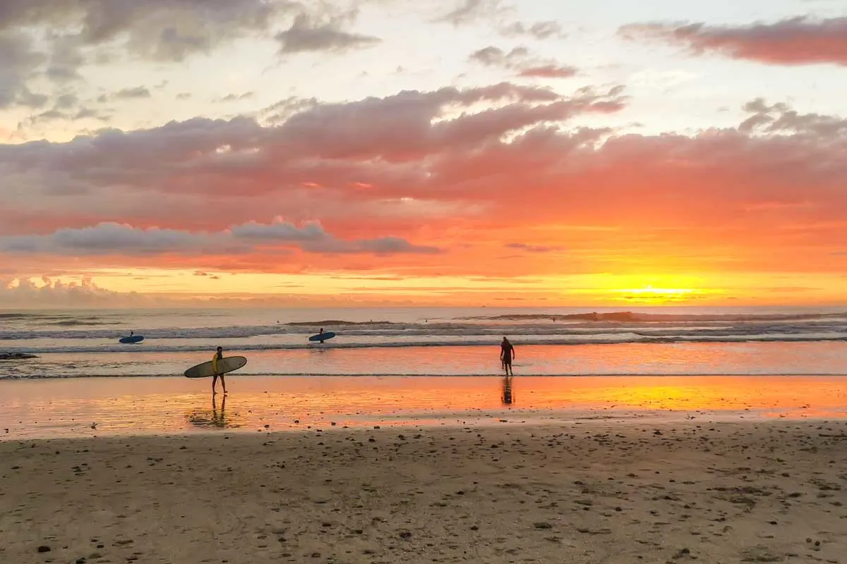 Sunset on Santa Teresa Beach, Costa Rica
