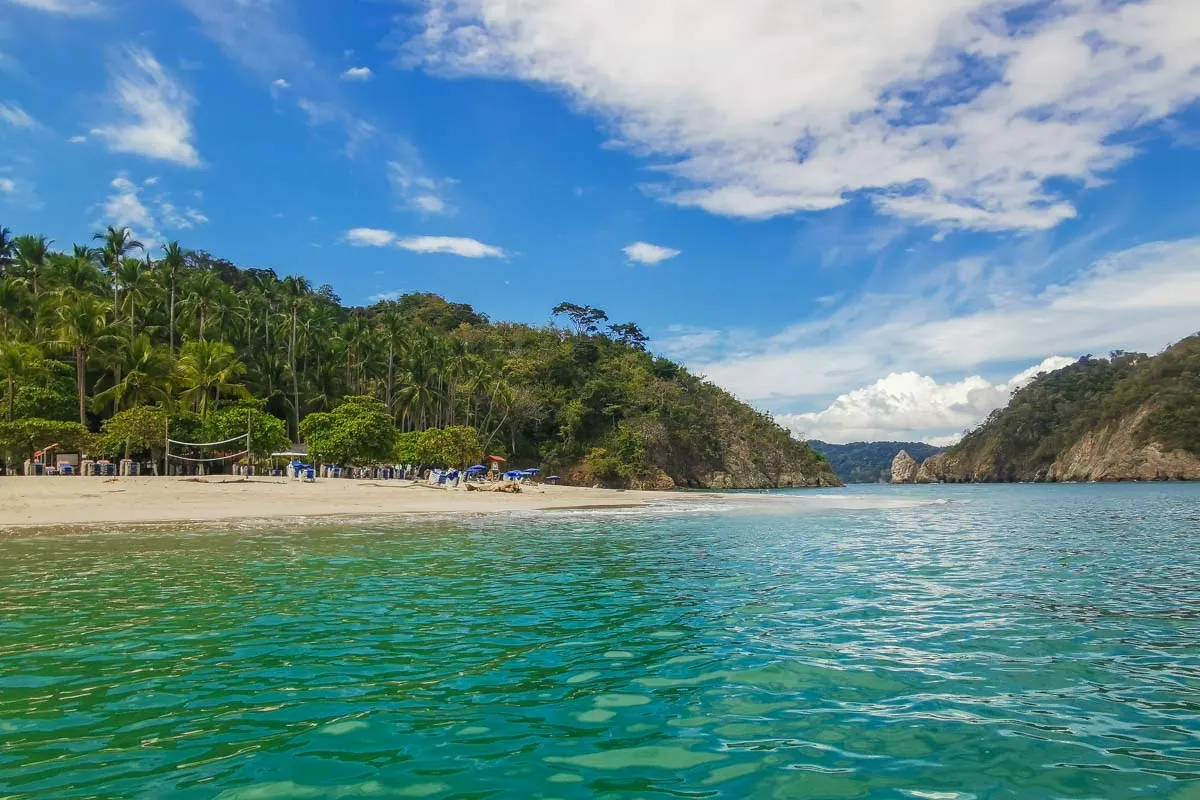 The view from the water of Tortuga Island