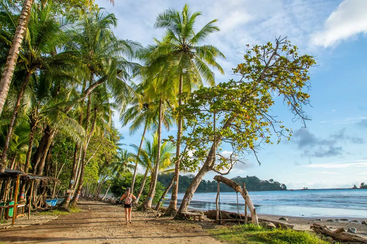 Walking along Playa Dominicalito