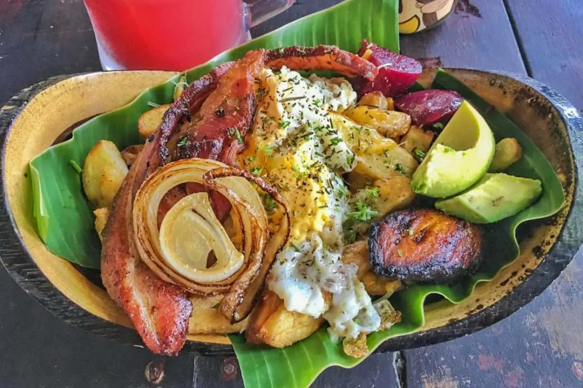 A delicious breakfast meal at Café Rica in Puerto Viejo, Costa Rica