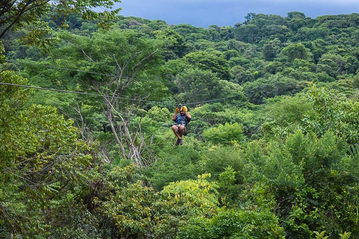 Ziplining through the jungle near Manuel Antonio National Park