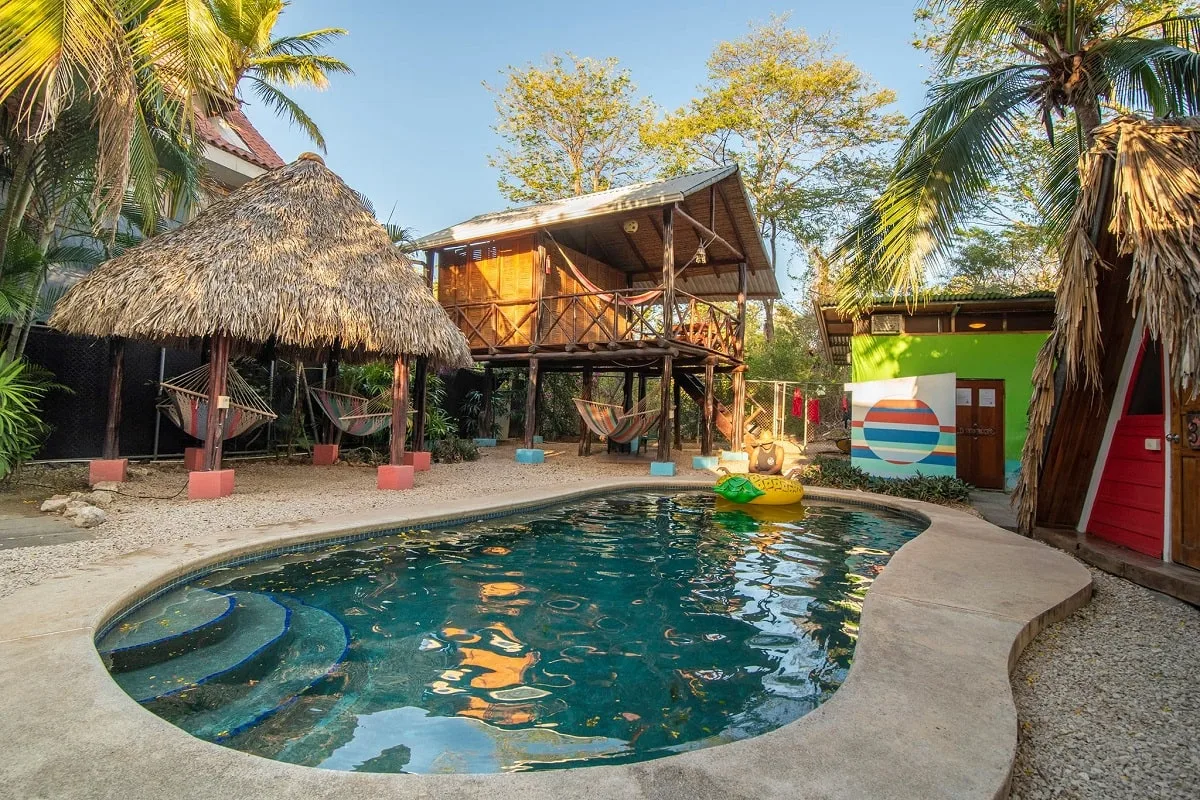 the pool at Playa Grande Surf Camp