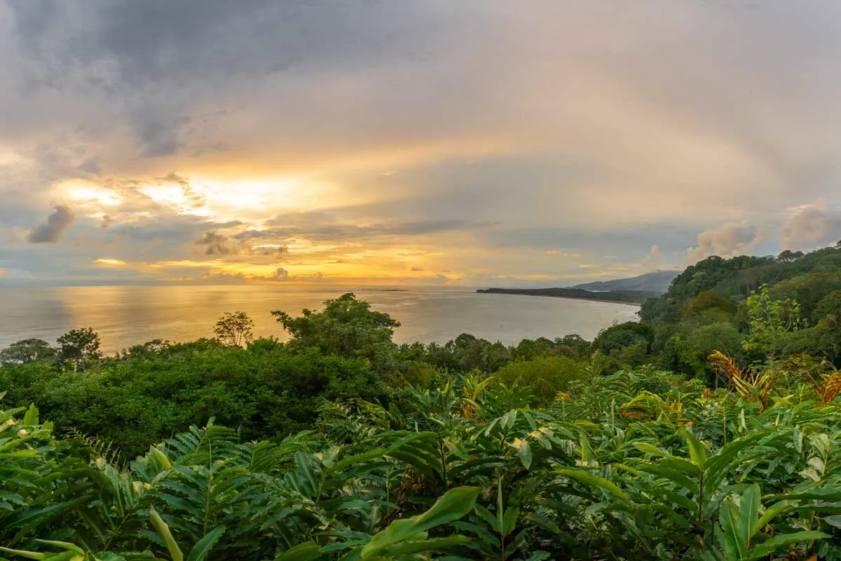 View from Aracari Restaurant at sunset