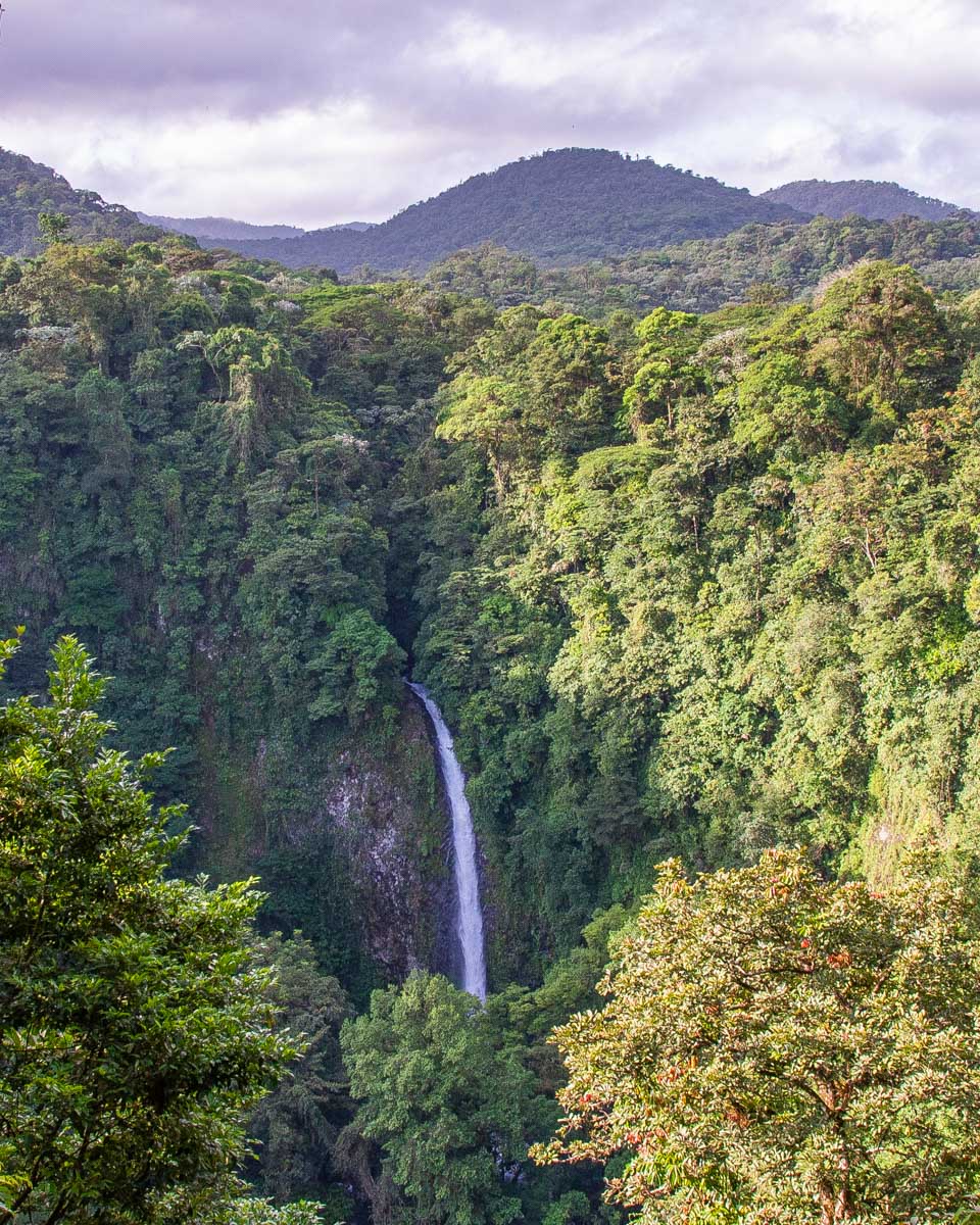 La Fortuna Waterfall from a viewpoint