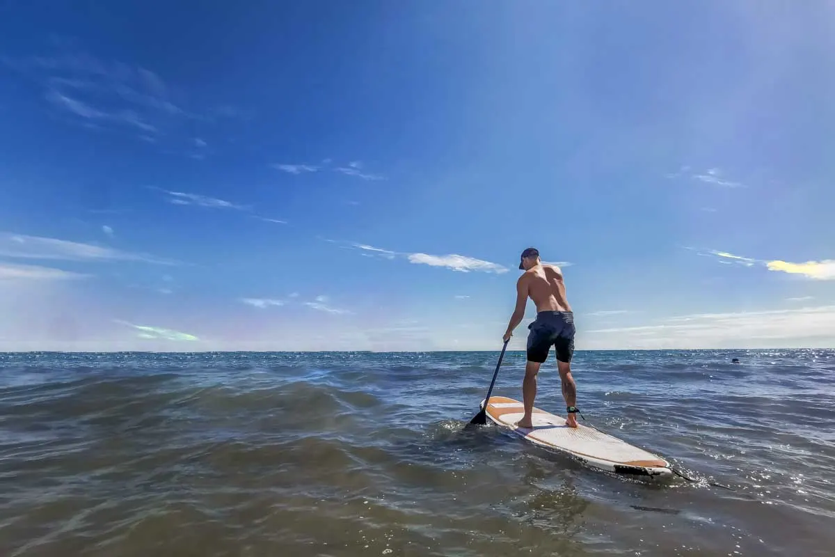 SUP in Playa Flamingo ocean, Costa Rica