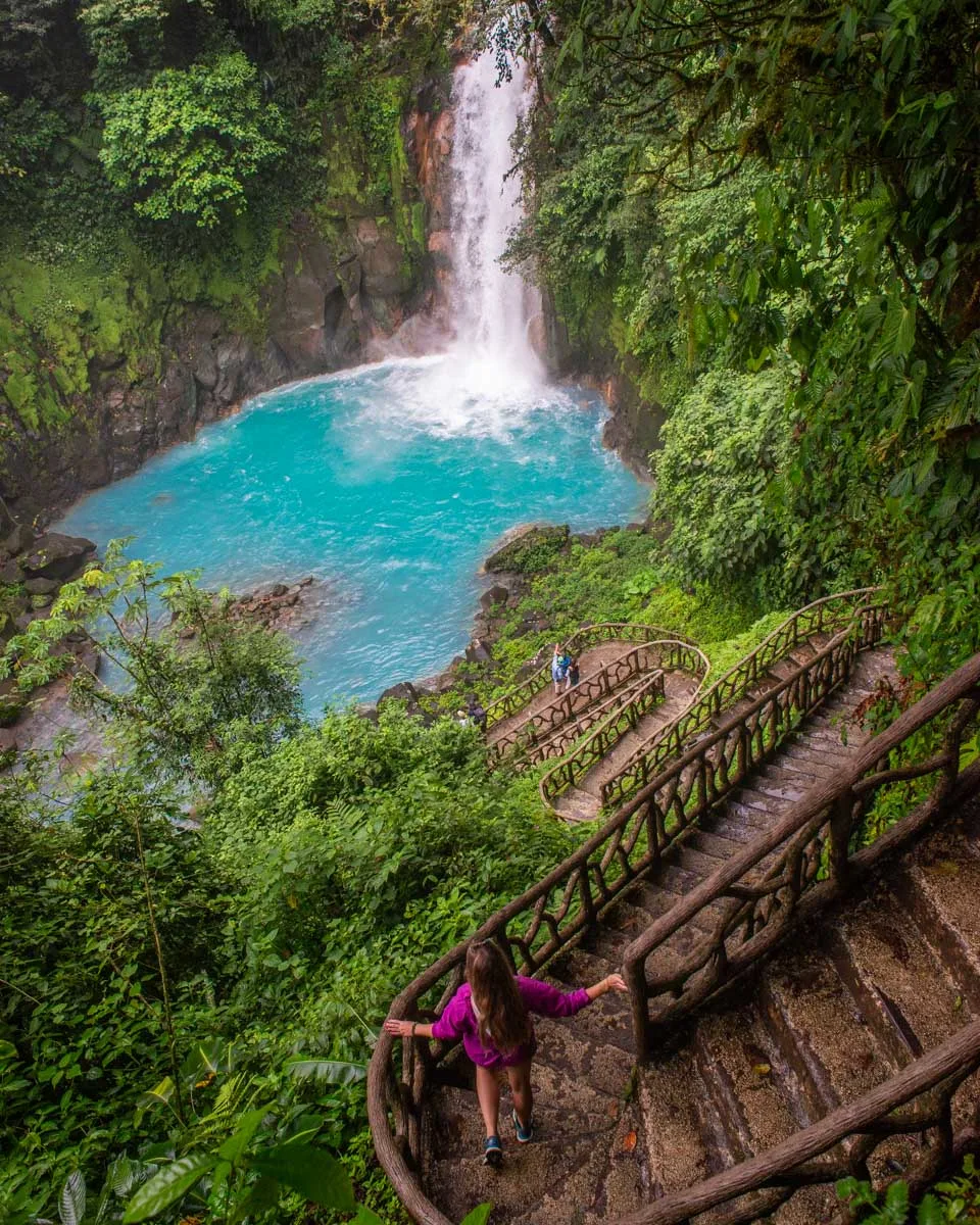 Steps to Rio Celeste Waterfall