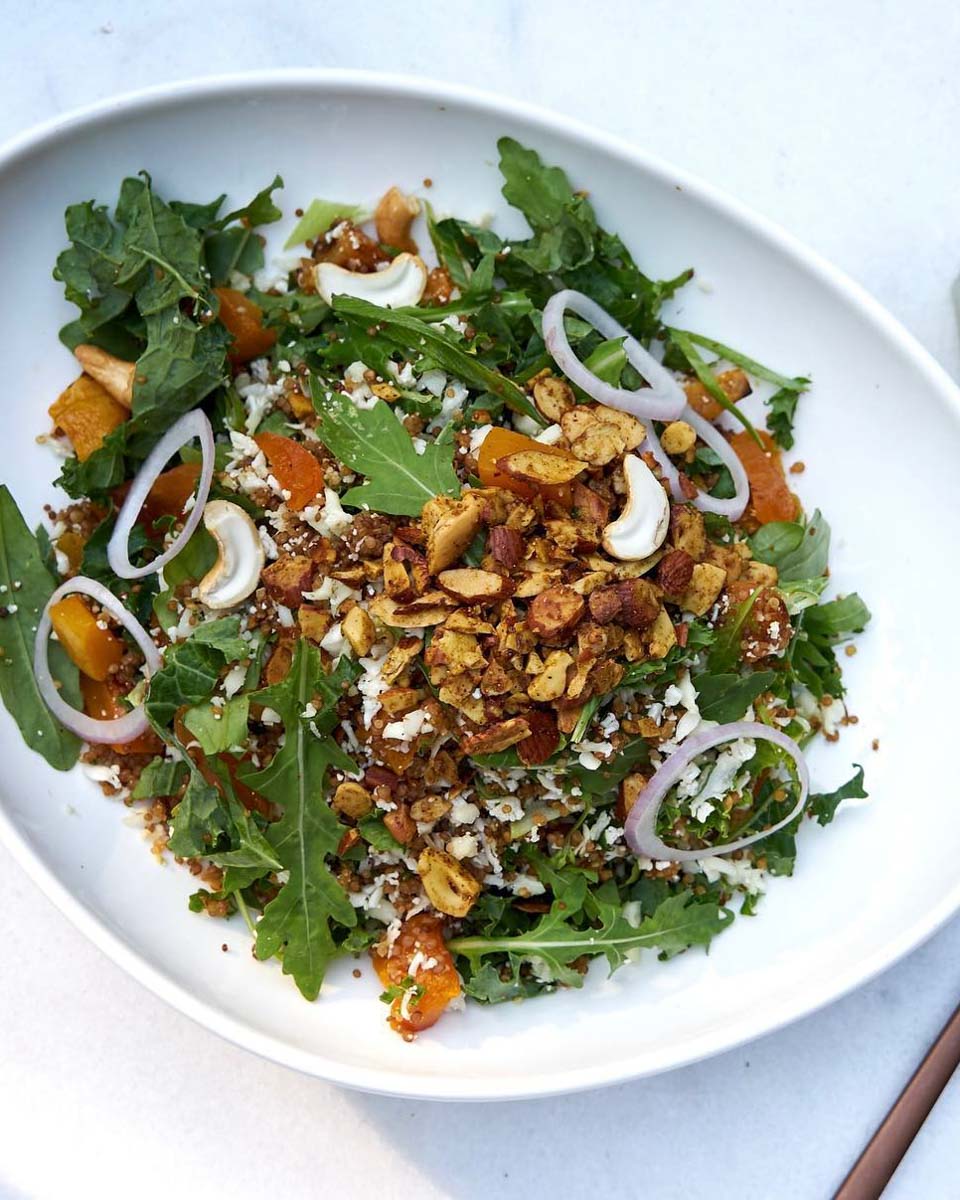 A healthy salad at The Bakery in Santa Teresa, Costa Rica