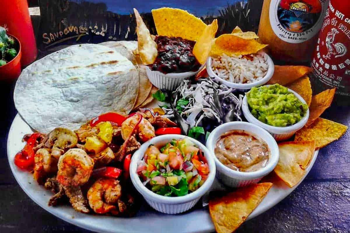 Mexican food at Del Mar Taco Shop Dominical, Costa Rica