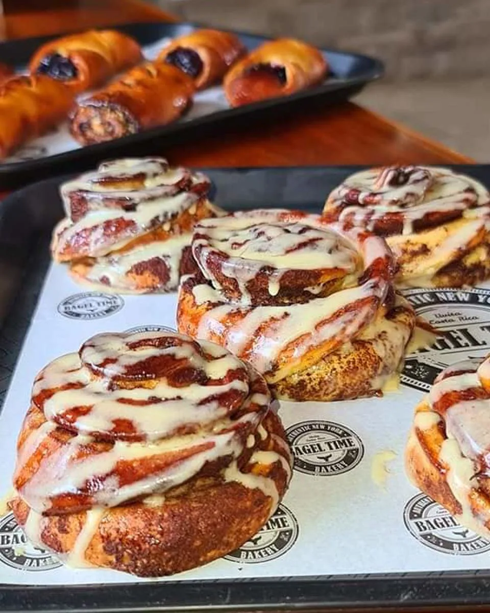 Cinnamon rolls from Bagel Time Bakery in Uvita, Costa Rica