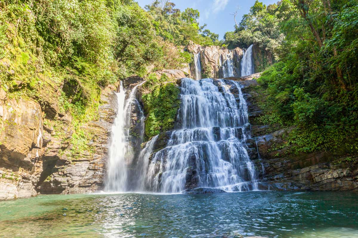 Nauyaca Waterfalls on a beautiful day in Costa Rica