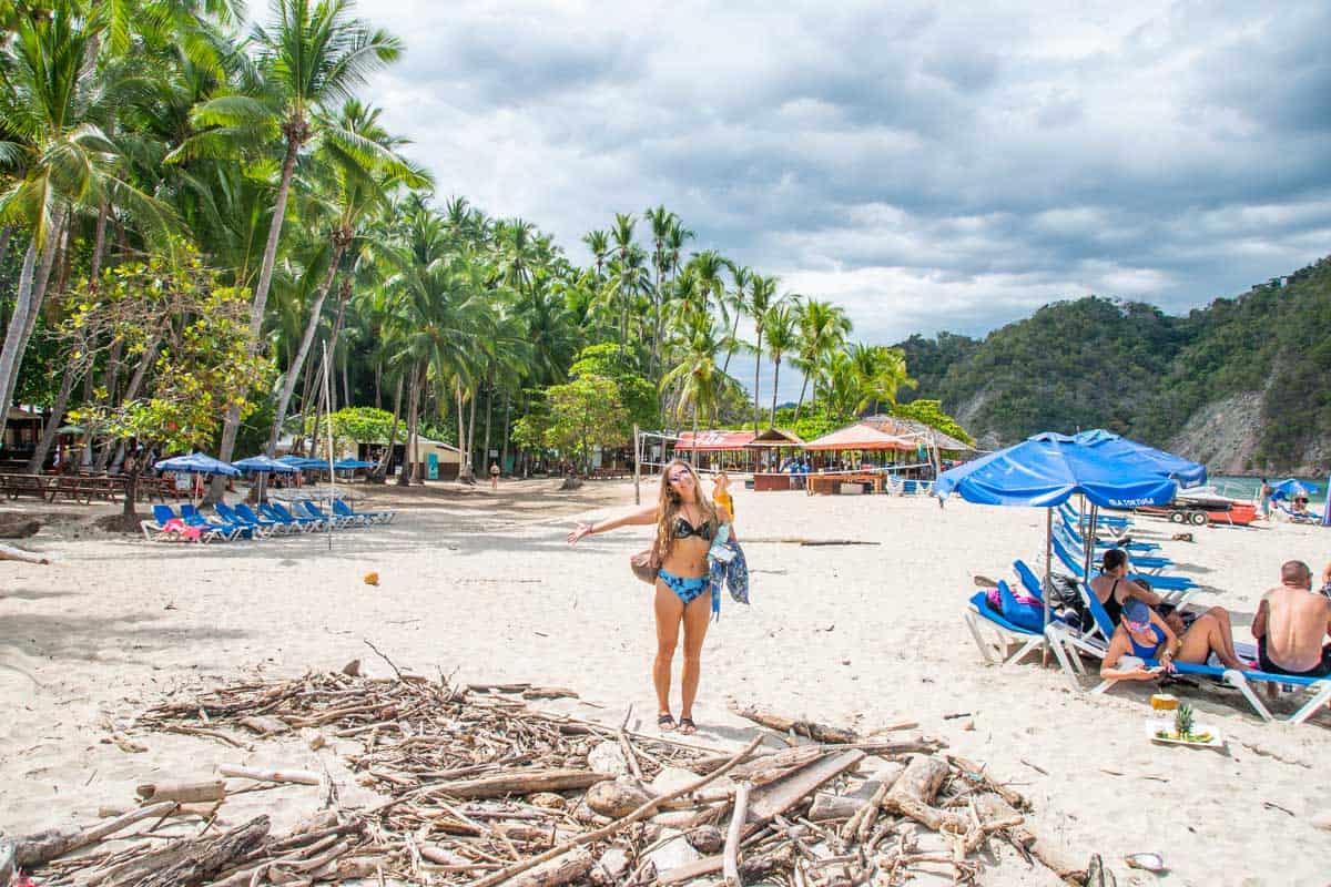 Bailey poses for a photo on Tortuga Island in Costa Rica on a tour