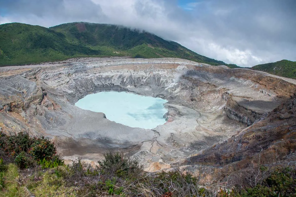 Beautiful view of Poas Volcano crater