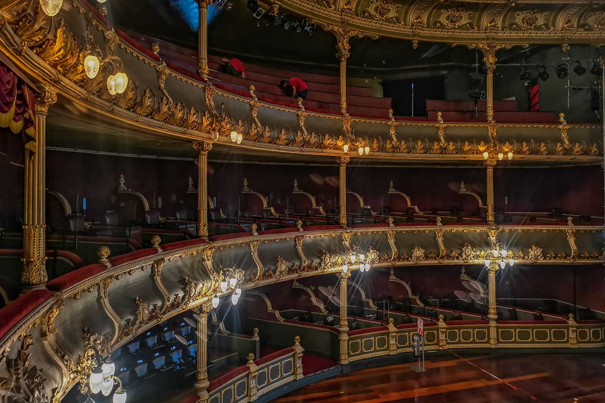 The stage and seating at the National Theater of Costa Rica in San Jose