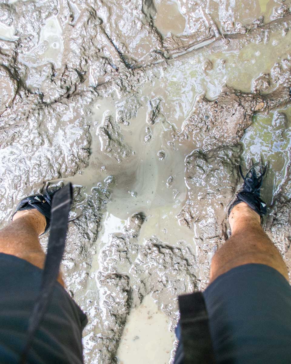 Daniel in mud in Corcovado National Park