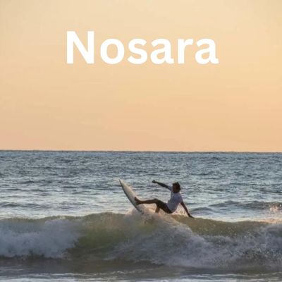 A man surfs in Nosara