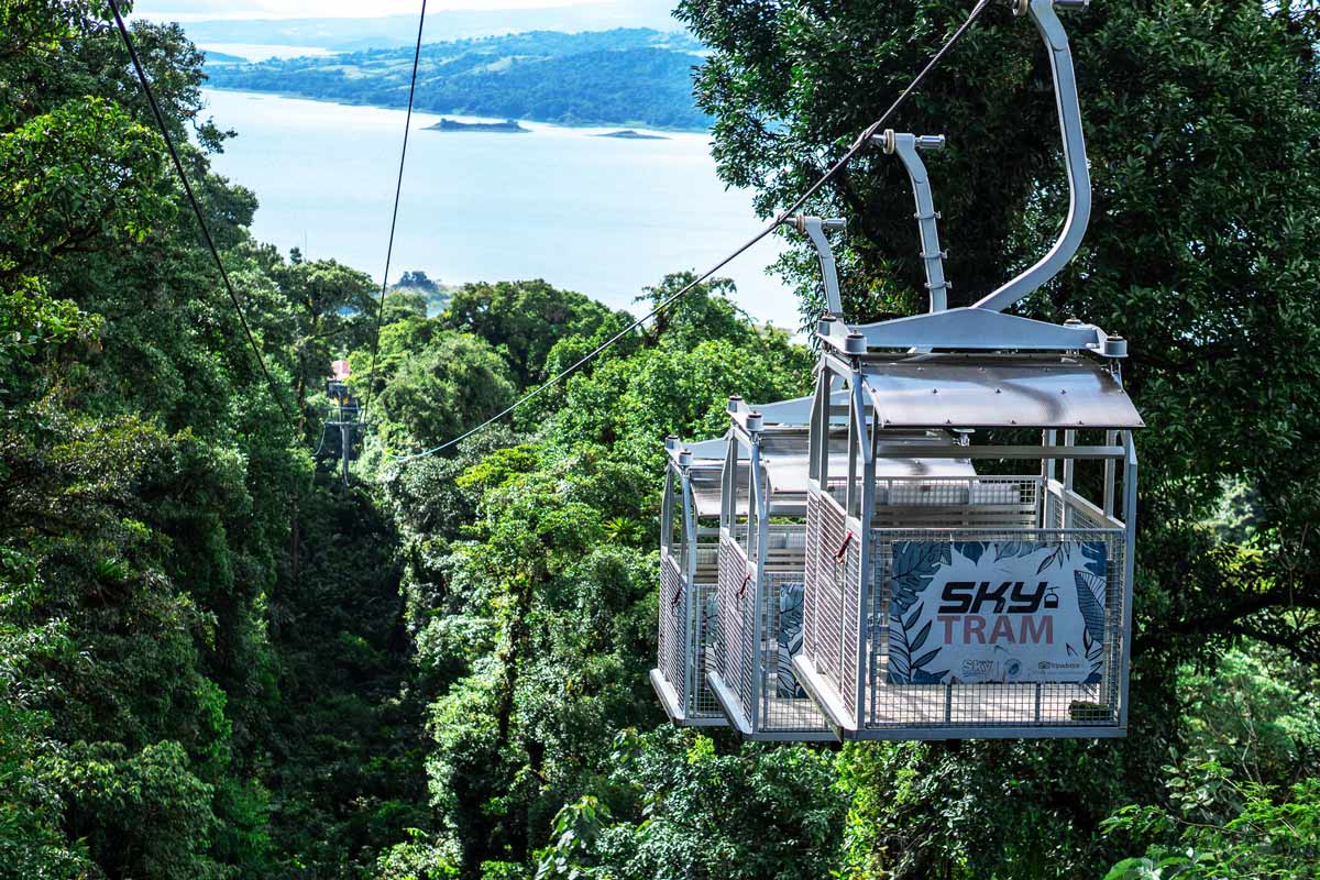 Gondola ride with a great view at Sky Adventures in Monteverde, Costa Rica