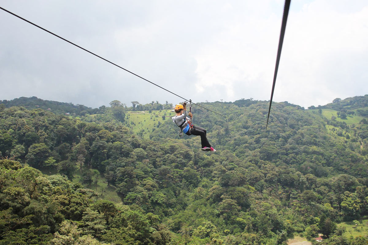 Ziplining at 100% Aventura Monteverde, Costa Rica