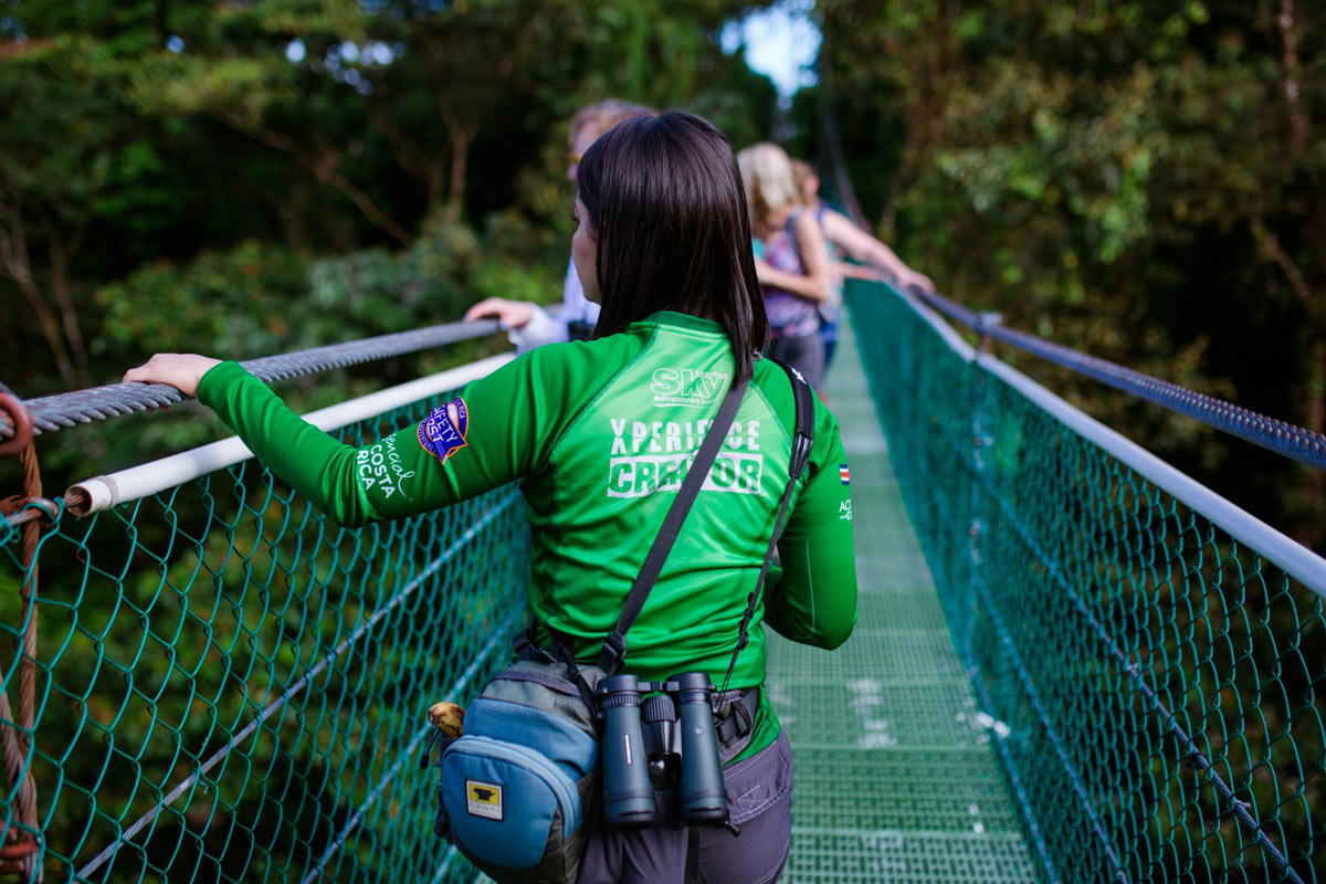 Guided tour on suspension bridges of Sky Adventures in La Fortuna, Costa Rica