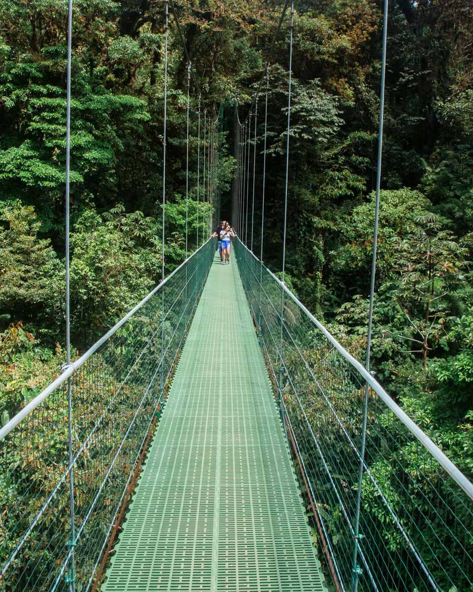 the bridge at Sky Adventures in La Fortuna, Costa Rica