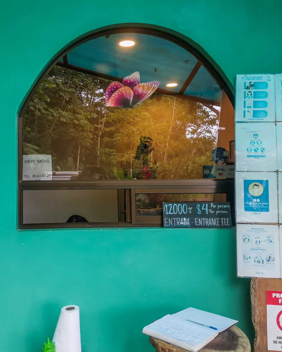 The lower entrance to Uvita Waterfall payment booth