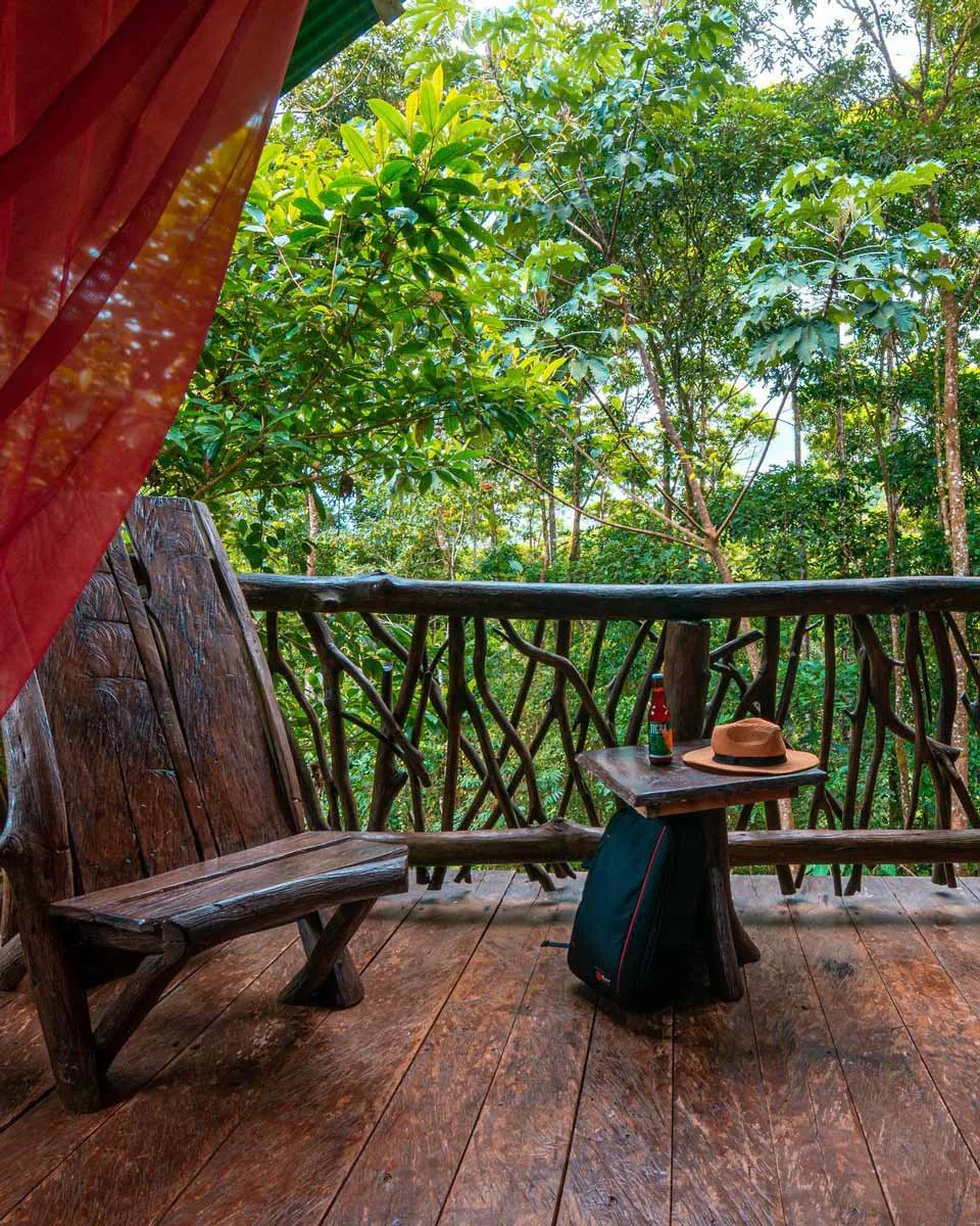 Balcony at La Tigra Lodge in Costa Rica