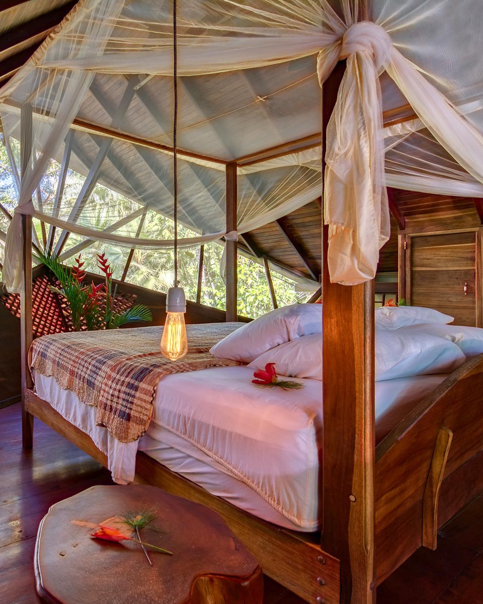 Bedroom at Tree House Lodge in Costa Rica