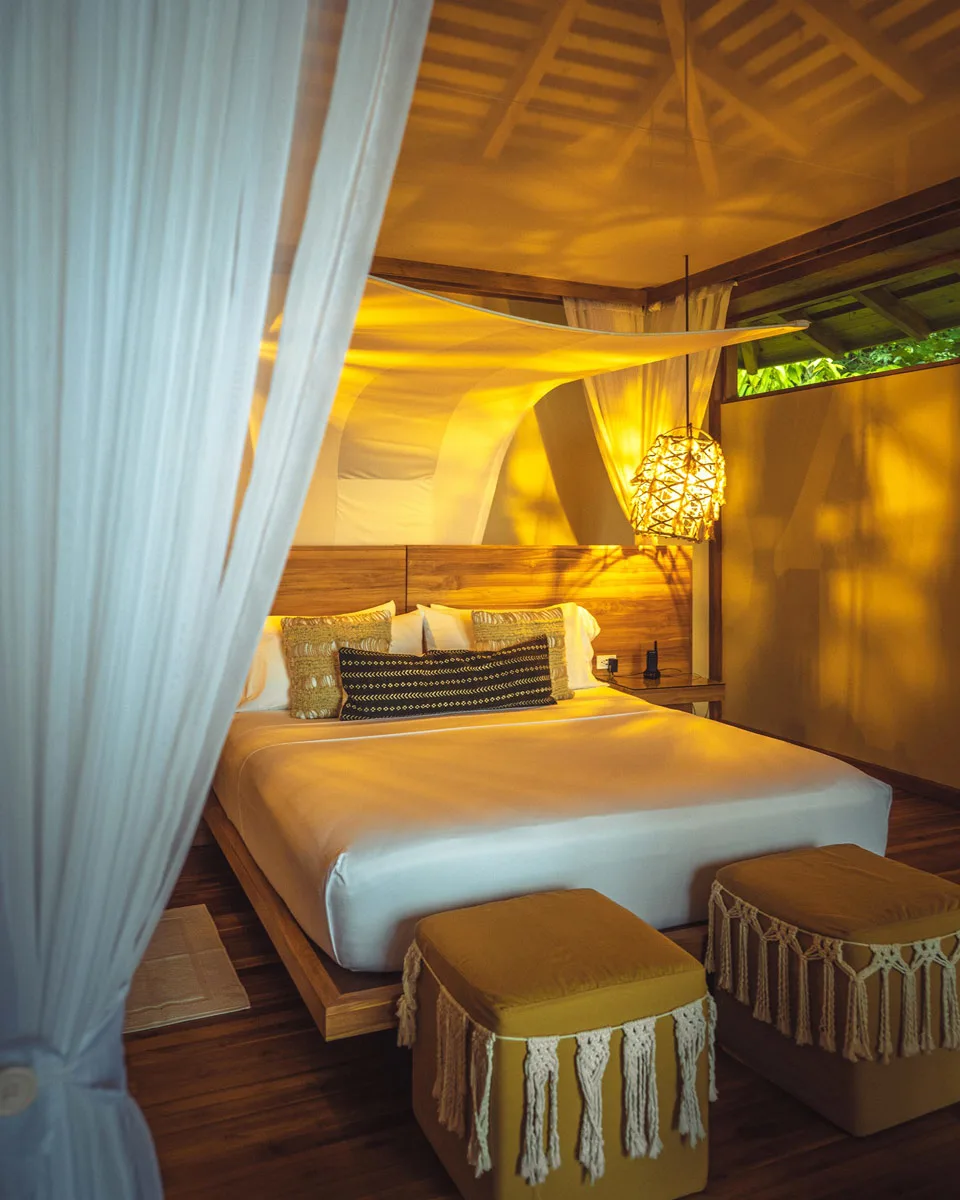 Bedroom at Lapa Rios Lodge in Costa Rica