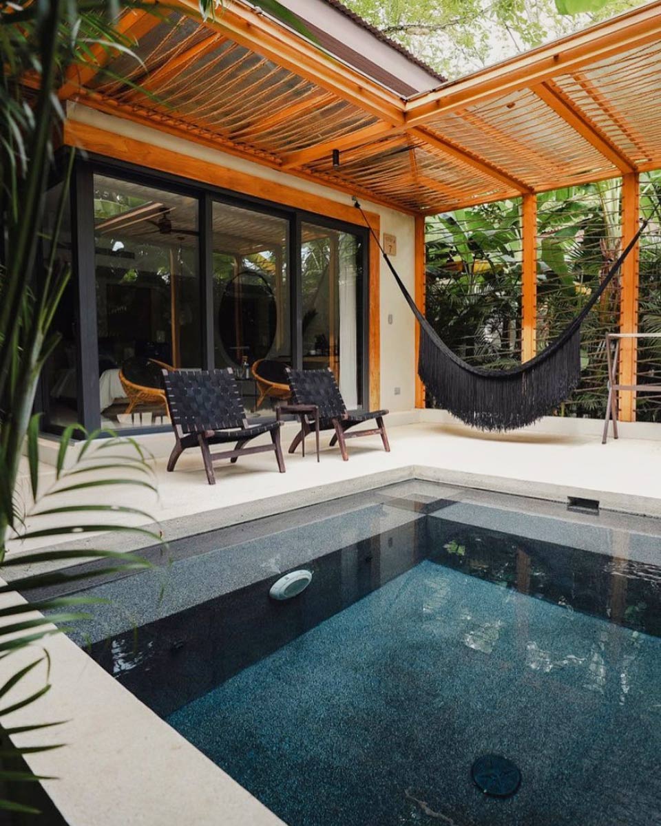 private plunge pool at Hotel Nantipa