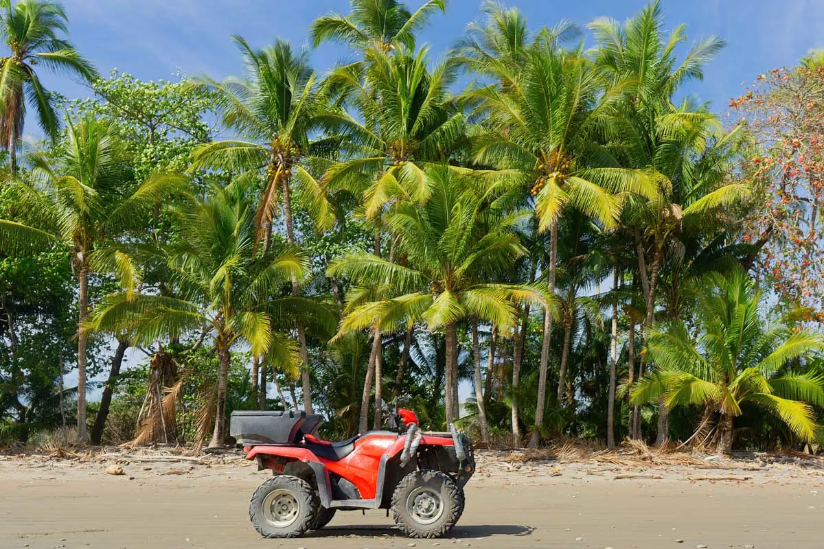 An ATV on the beach in Costa Rica