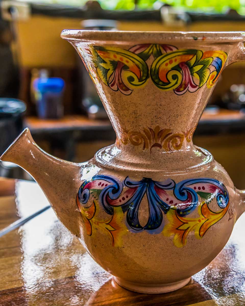 Traditional coffee pot in Costa Rica