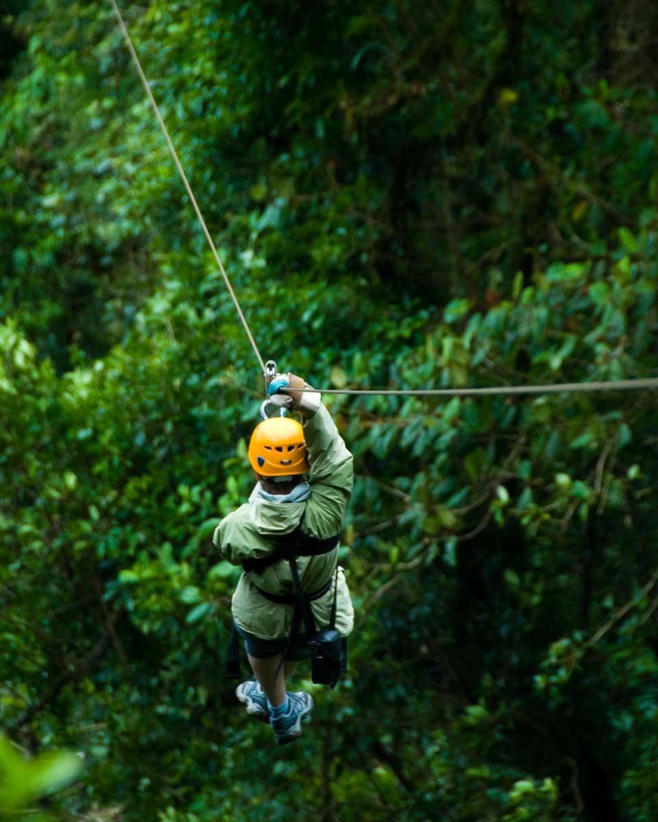 Zipline around lush forest in Monteverde, Costa Rica