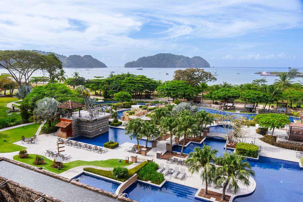 Aerial view of Los Suenos Marriott Ocean & Golf Resort in Jaco Costa Rica