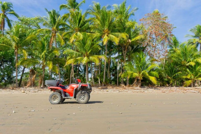 An ATV on the beach near Tamarindo Costa Rica