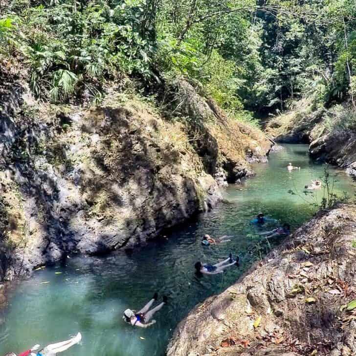 Pacheco Tours and Cabins floating down Rio Claro near Drake Bay Costa Rica