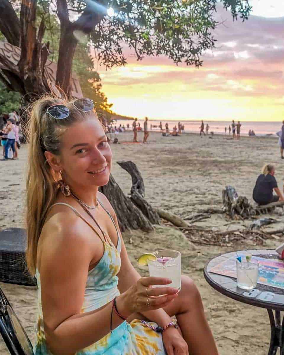 Bailey-relaxes-with-a-drink-on-Tamarindo-Beach-Costa-Rica