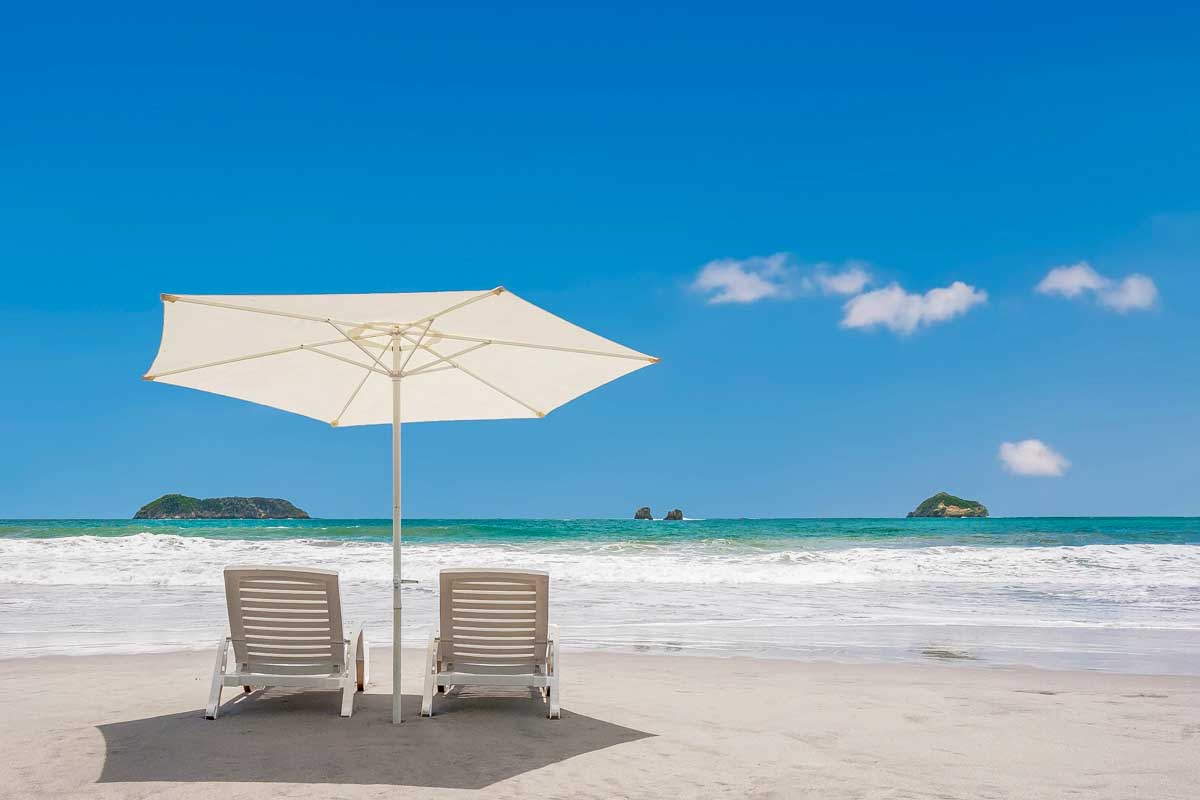 Two chairs on the beach near Manuel Antonio Costa Rica