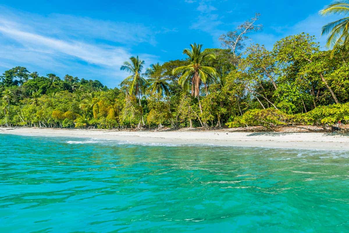 A tropical beach in Manuel Antonio National Park Costa Rica
