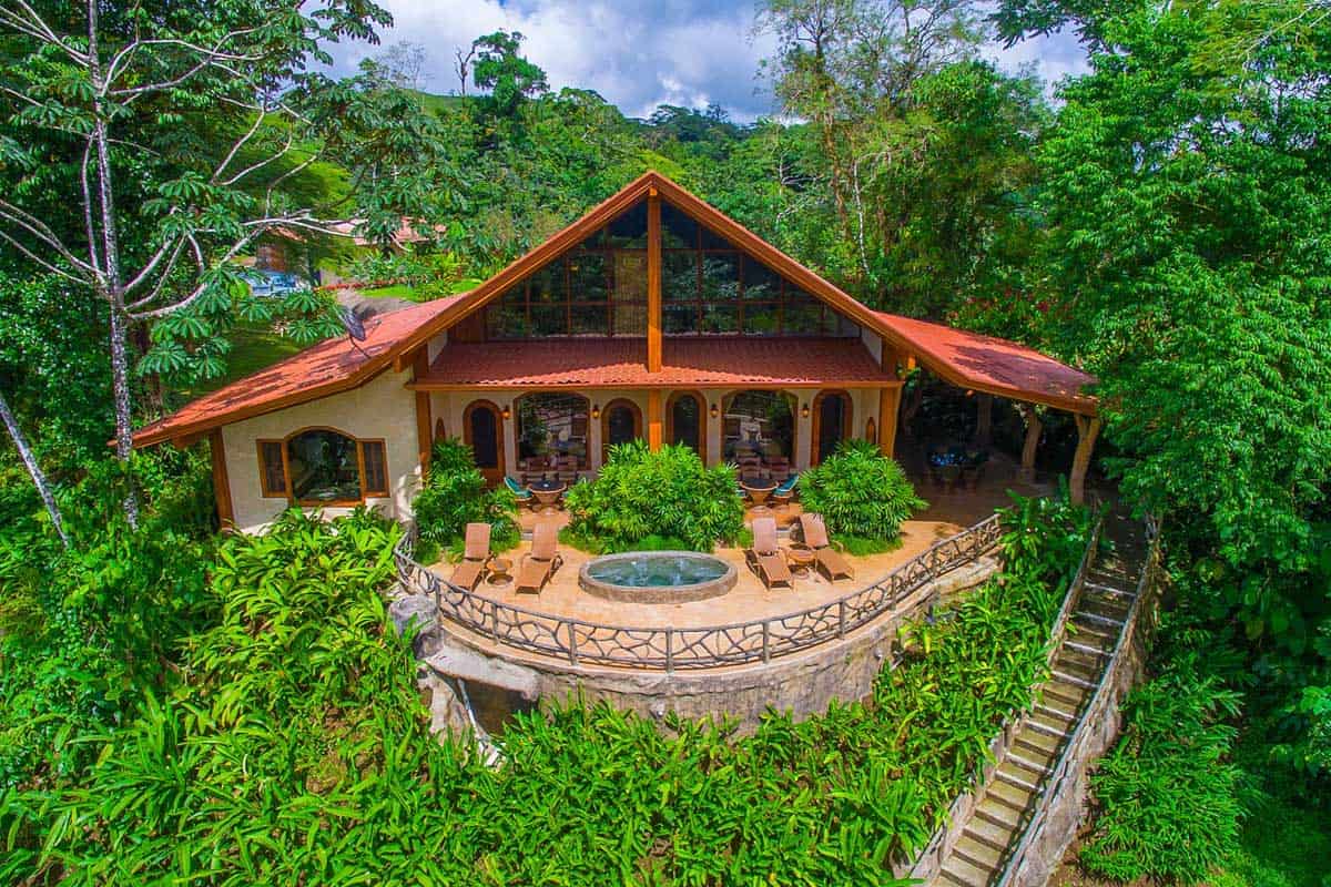 The outside of The Springs Resort and Spa - Arenal, Costa Rica and the surrounding jungle
