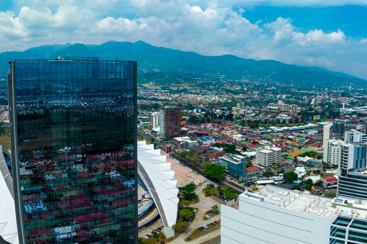 Beautiful aerial view of San Jose, Costa Rica